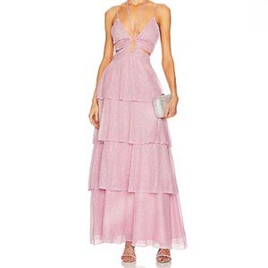 Line & Dot Pink Maxi Dress